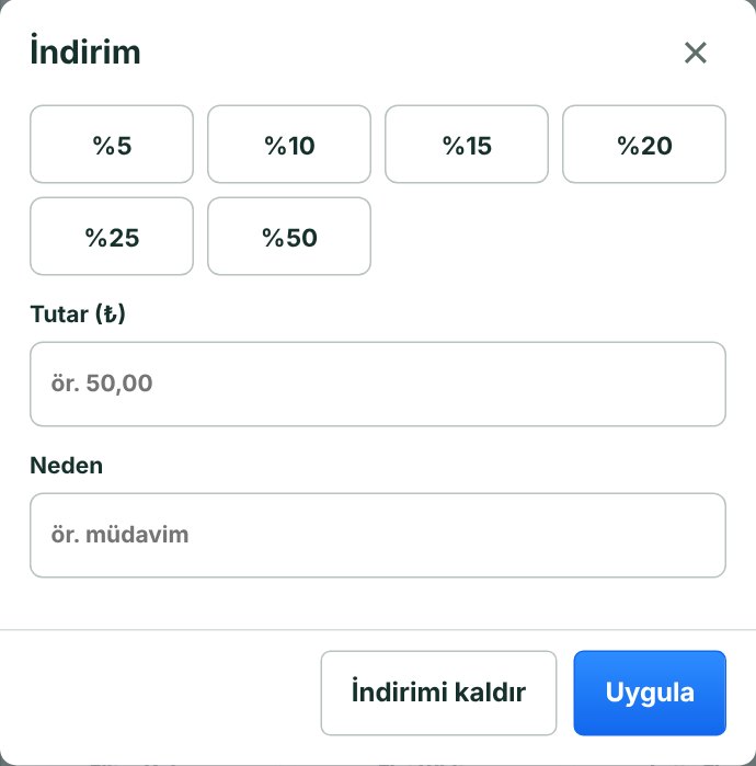 İndirim: hazır yüzdeler ya da tutar + neden