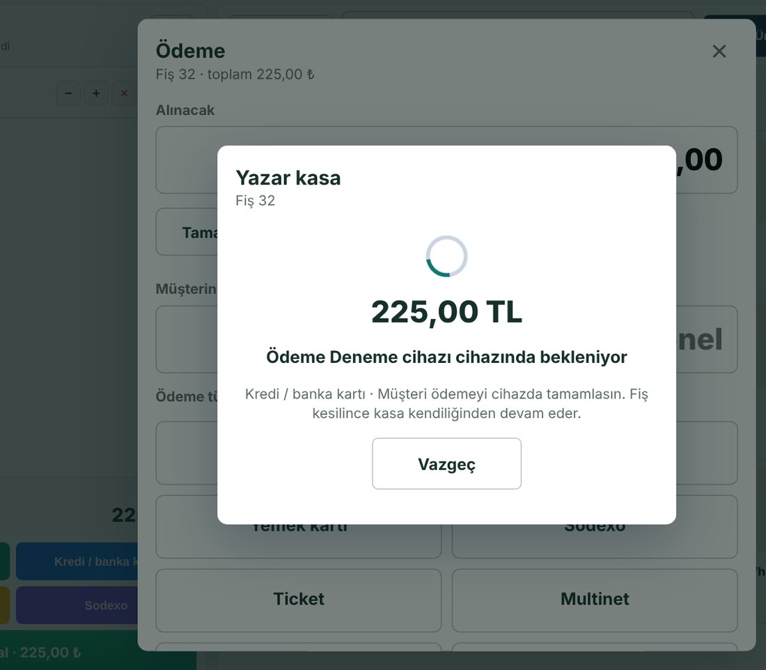 Ödeme cihazda bekleniyor